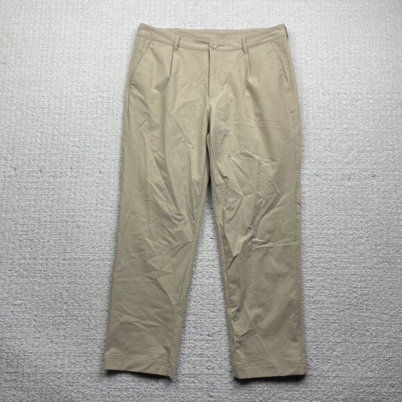 Helly Hansen Tech Athletic Lightweight Pants Women Sz S Beige Preppy - Picture 1 of 8